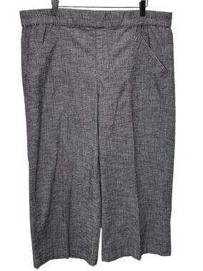 Reitman's Grey Wide Leg Cropped Pants Size 20